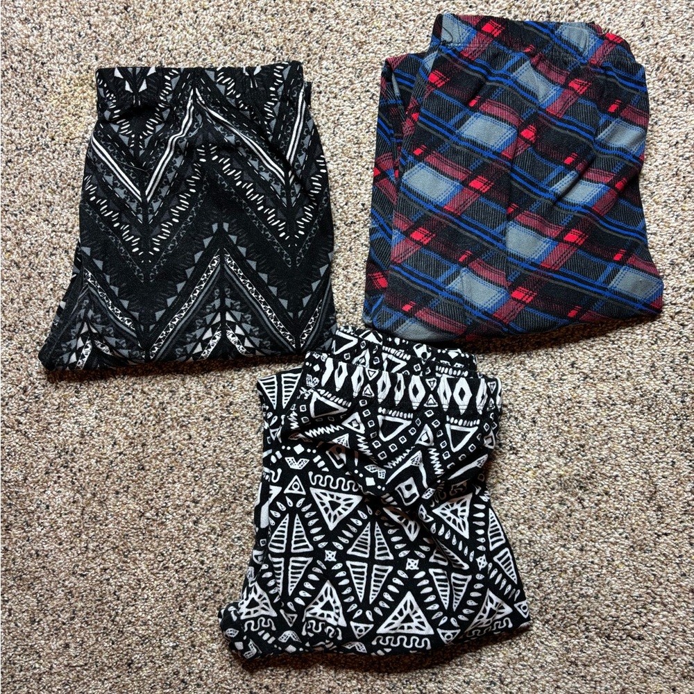 Set of Three Patterned Leggings